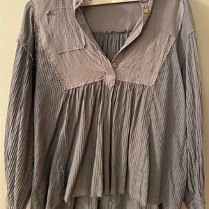 Purple / Gray Women's Top